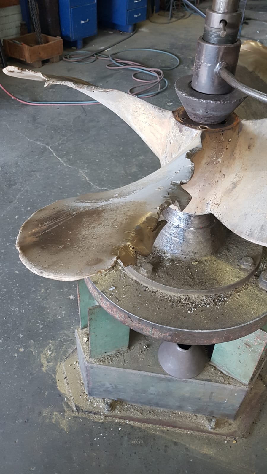 Reparatie scheepsschroef